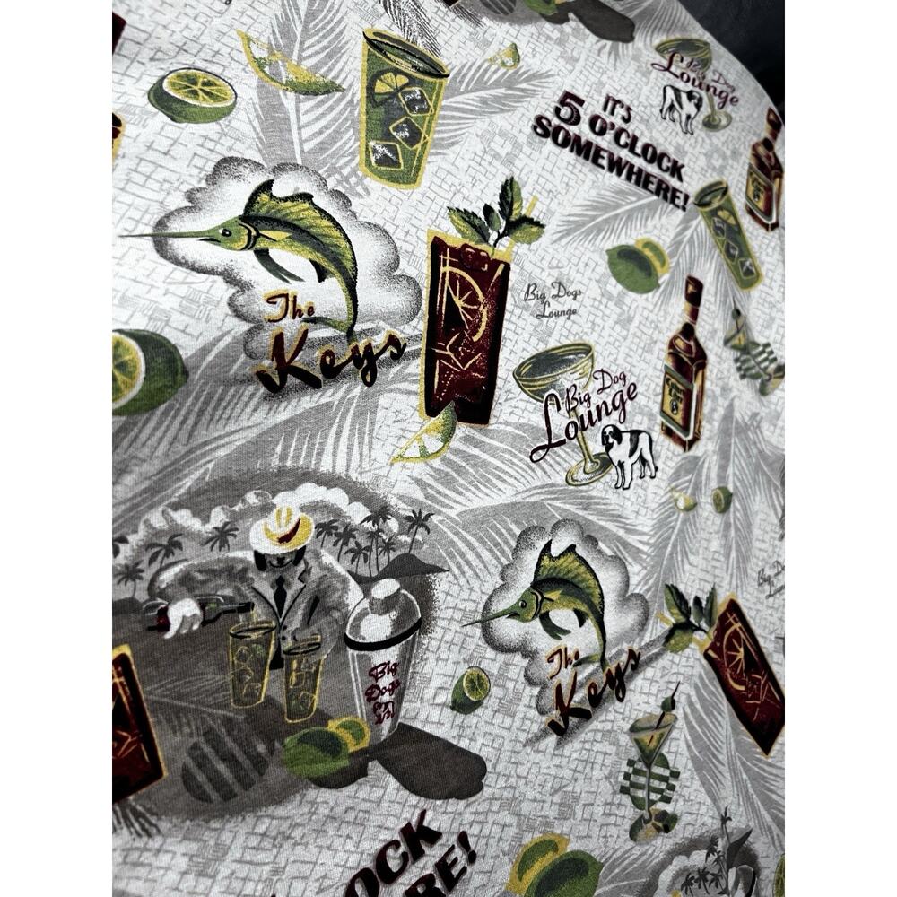 Big Dogs Men All Over Print Polo Shirt 3X Tiki Cocktails Its 5 O'Clock Somewhere - Picture 5 of 7